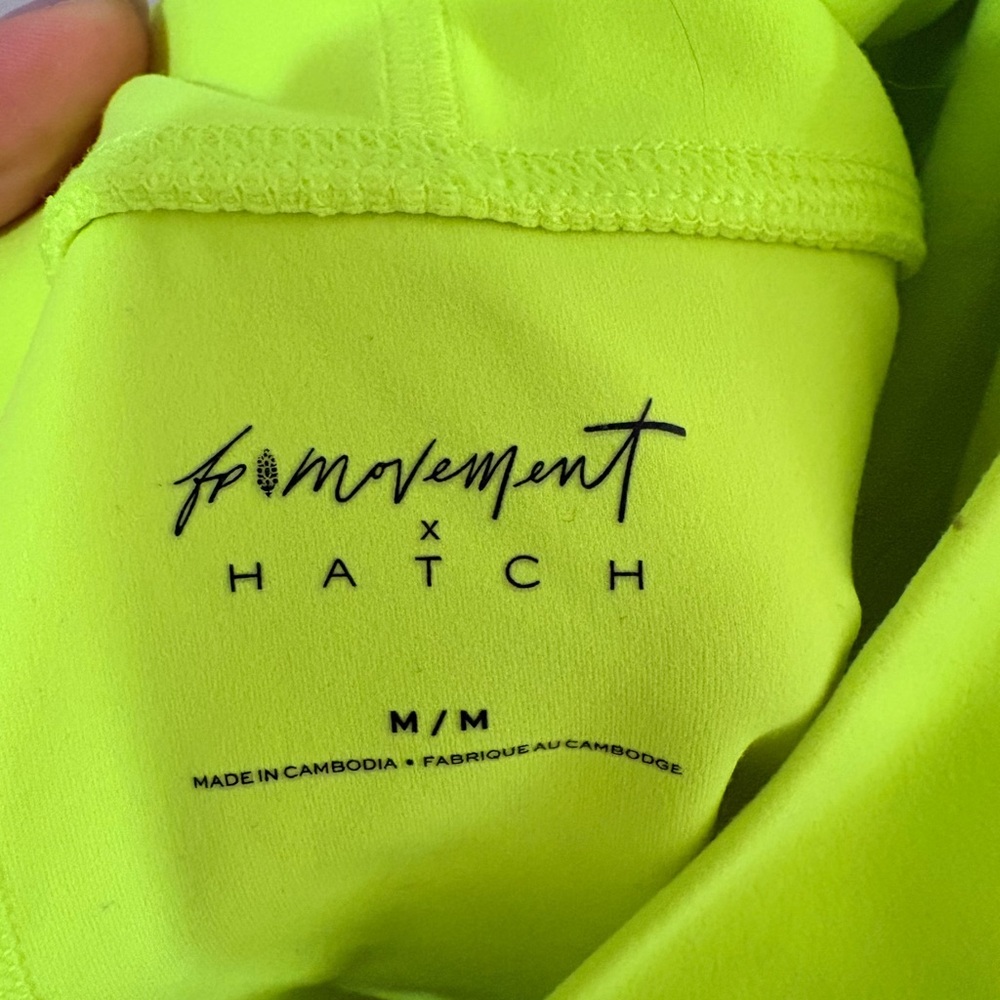 Free People Movement x Hatch Neon Yellow Biker Shorts Medium Maternity